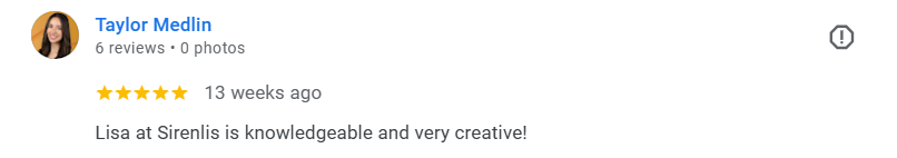 Five Star Google Review: Thank you so much for your kind words! I’m glad you found the experience valuable. Looking forward to future opportunities and collaborations!